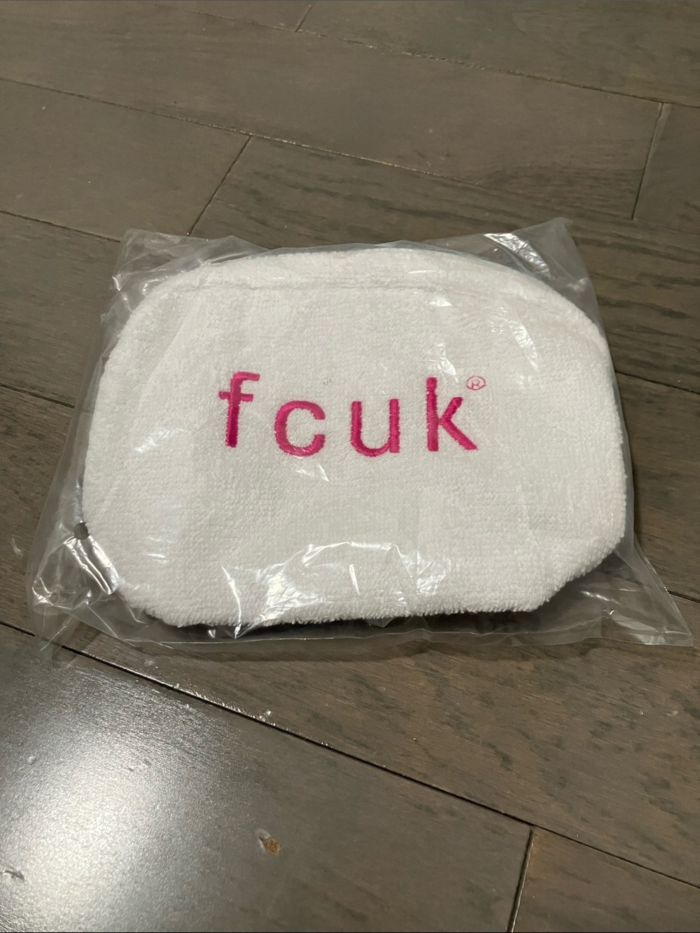 NIP Y2K Vintage fcuk French Connection Terrycloth Pouch / Makeup Bag